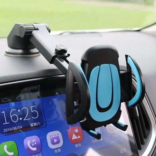 Car Phone Holder Gps Accessories Suction Cup Auto Dashboard Windshield Mobile Cell Phone Retractable Mount Stand