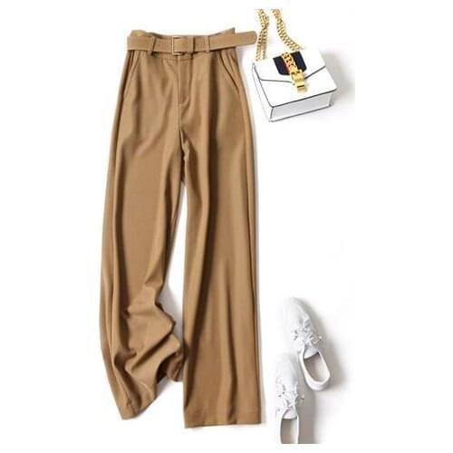Bella Wonder 2021 Wide Leg Pants Spring High Waist Slim Straight Pantalones Casual Drape Mopping Trousers New Fashion Loose Long