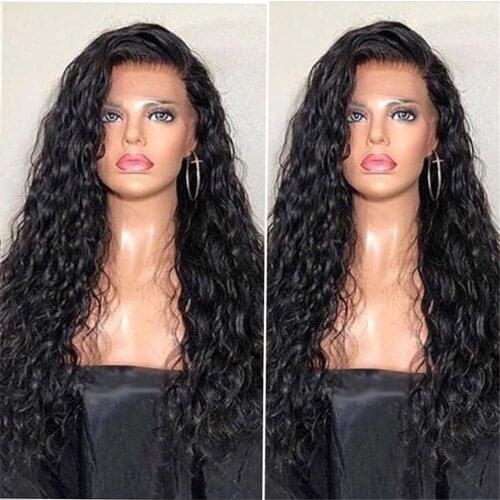 Long Curly None Lace Synthetic Wigs Heat Resistant Fiber For Women and Girls Curly Synthetic Machine Wig