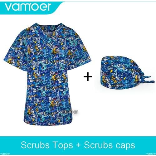 Unisex for men and women scrub T-shirt scrub top 100% cotton SCRUB uniforms medical accessories nurse tops