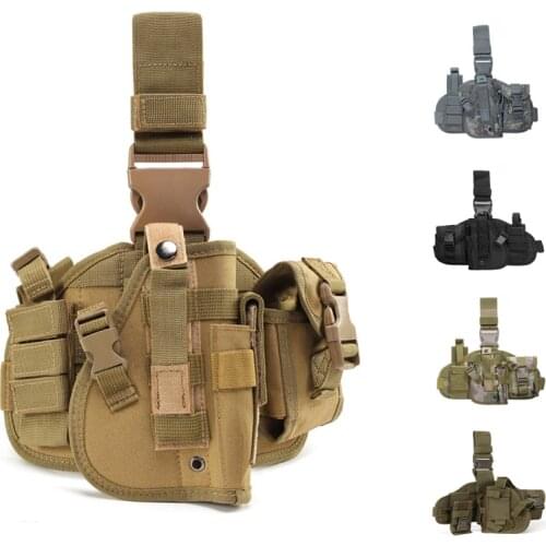 Right Hand Tactical Gun Thigh Leg Holster Nylon Universal Pistol Gun Bag Military Hunting Airsoft Gun Case