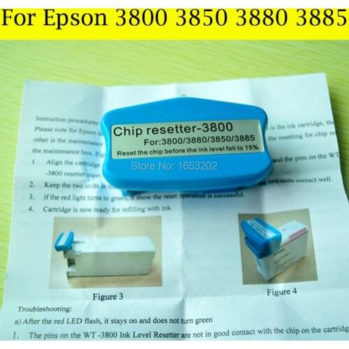 1 PC Maintenance BOX Ink Tank Chip Resetter For Epson 3800 3800c 3880 Printer Waste ink Tank Cartridge Chip Reset