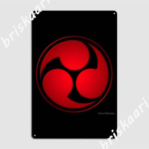 Mitsu Tomoe Japan Shinto Trinitys Symbol Triskele Metal Signs Cinema Garage Garage Club Custom Tin sign Posters