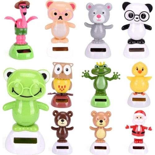 Fashion Bobble Dancer Car Decor Solar Creative Powered Dancing Animal Swinging Animated
