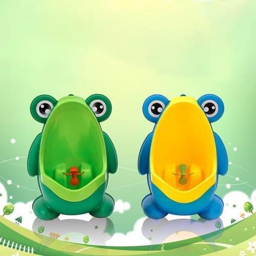 Cartoon Frog Wall-Mounted Potty Urinal Kids Potty Baby Boys Pee Training Toilet Urinal PP Sucker Portable Infant Bathroom Toilet