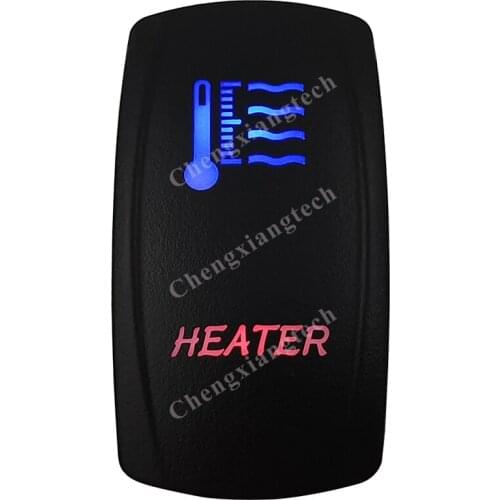 Heater Rocker Switch 5 Pins SPST On/Off Blue & Red Led 20A/12V 10A/24V Toggle Switch for Cars,Trucks, RVs, Boats