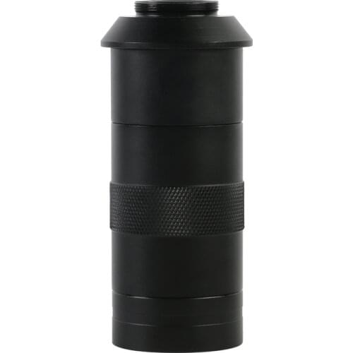 100X Adjustable Zoom C mount Lens Glass Magnification Eyepiece 40mm 50mm For VGA HDMI USB Industry Video Microscope Camera