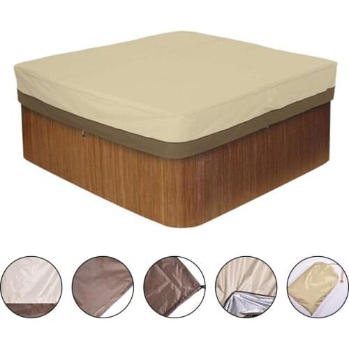 Swimming Pool Dust Cover Outdoor Courtyard Spa Bathtub Dust Cover Square Hot Tub Cover Waterproof Canopy Household Products