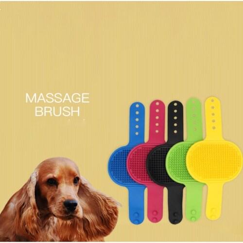 Dog Cat Bath Brush Massage Hair Remove Pet Comb Rubber Cats Glove Brushes Fur Grooming Kitchen Cleaning Washing Puppy Products