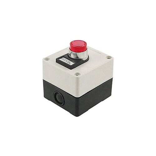 Self Locking Push Button Switch AC 220V Indicator Lamp