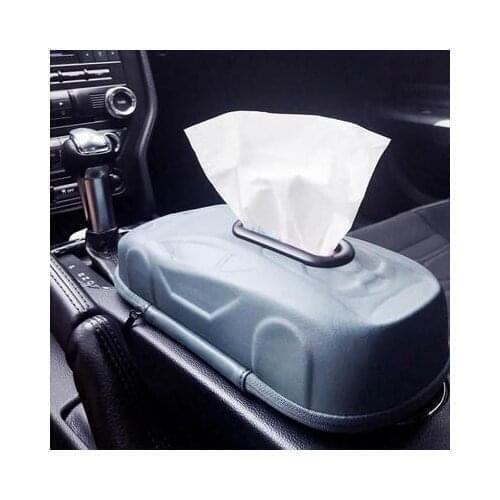 Modern trend leather Lamborghini Porsche sports model car decoration car tissue paper tray