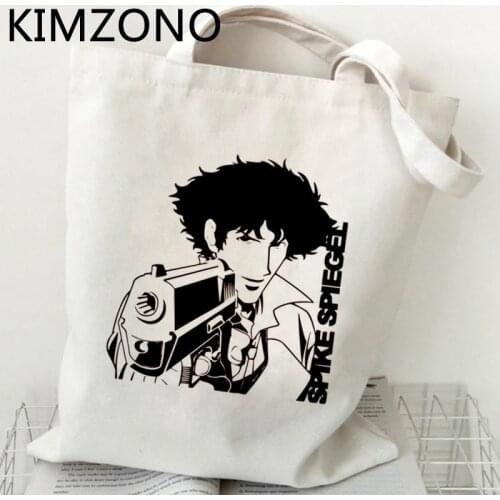 Cowboy Bebop shopping bag bolso shopper canvas shopping cotton recycle bag bag net bolsas reutilizables cloth sac tissu