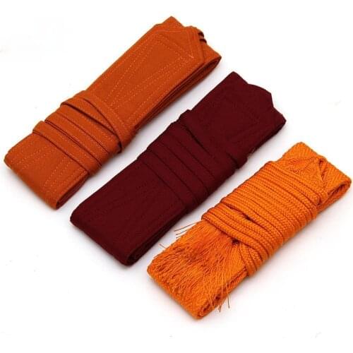 Tibetan Belt Tantric Buddhism Monk Costume Supplies Lama Lay Cotton Woven Belts Monk Clothes Accessories Tibet