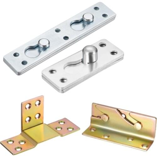 Uxcell Non-Mortise Bed Rail Fittings Wood Bed Rail Bracket 84 x 34 x 27mm for Furniture Connecting Wooden Bed Rail Installing