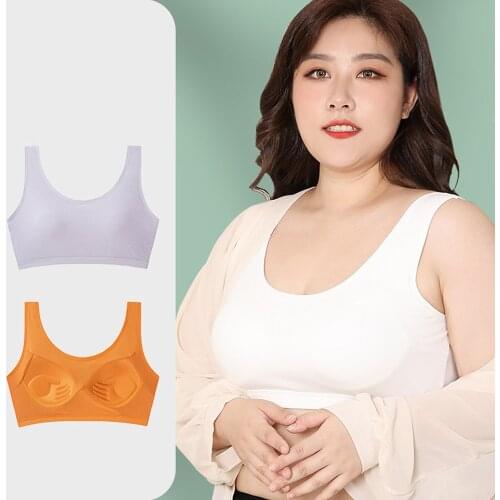 Solid Plus Size Bra For Women Underwear Bralette Crop Top Sexy Female Seamless Bra Large Tube Top Push Up Brassiere Bra Top 6XL