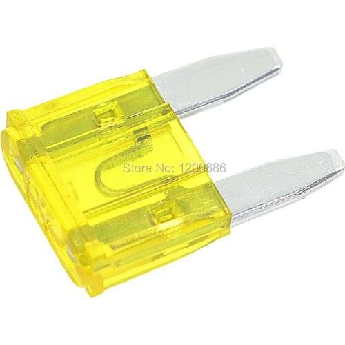 100 piece Yellow Color For 20 Amperes Auto Car Truck Blade ATC Fuse 20A 20AMP