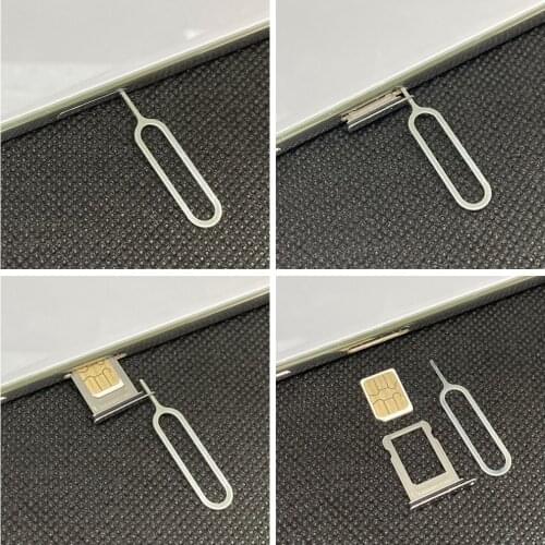 100pcs Slim Sim Card Tray Pin Eject Removal Tool Needle Opener Ejector For Most Smartphone Card Cutter Pin Opener Removal Tools