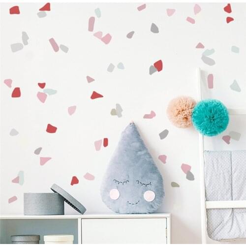 144pcs Creative Color Stones DIY Wall Sticker Vinyl Living Room Bedroom decoration Decal wallpaper Nordic Style Mural Home Decor