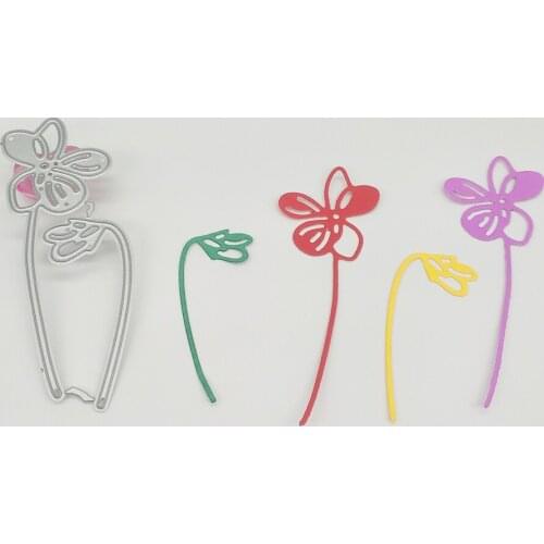 2 flowers, Christmas flower metal cutting die, scrapbook, photo album, greeting card, DIY decoration, handmade art