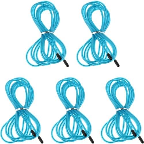 5pcs/Pack Replacement Jump Rope Cable Kink Resistant PVC Coated Stainless Steel Cable with Ends