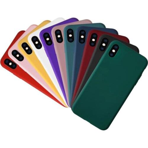 Thin Soft Color Phone Case for iPhone 7 8 6 plus Case TPU Candy Silicone Back Cover Capa for iPhone X Xs 11 Pro Max XR case