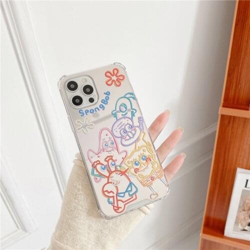 PINZHENG Cartoon Phone Case For iPhone 7 8 Plus Soft Silicone Protective Cover For X XS XR 11 12 Pro Max SE 2020 Phone Cases