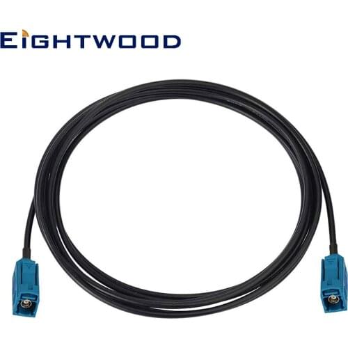 Eightwood Fakra Z Female to Female Vehicle Antenna Aerial Extension Cable 2m for Car Stereo Android Head Unit GPS Navigation