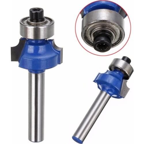 1pcs 1/4" Shank Round Over Router Bit 1/4" Radius Solid Hardened Steel for Woodworking Milling Cutter Tenon Cutter Tool