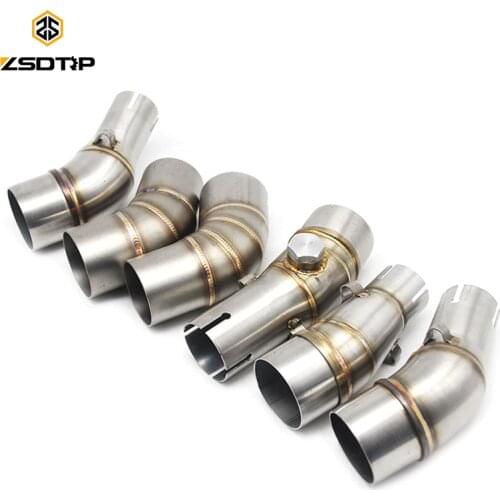 ZSDTRP Motorcycle Exhaust Muffler Middle Mid Link Pipe For Yamaha YZF-R25/30 Kawasaki Z900 ER6N NINJIA 250/300/Z250 250SL/Z250SL