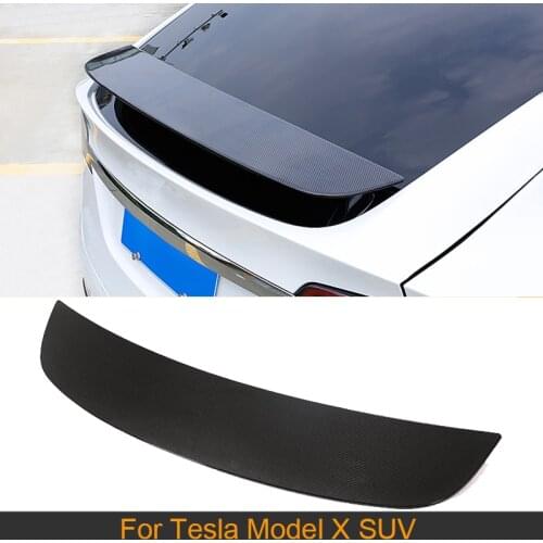 Carbon Fiber Rear Trunk Spoiler Wing for Tesla Model X SUV 2017 - 2020 Car Rear Trunk Boot Lip Wing Spoiler