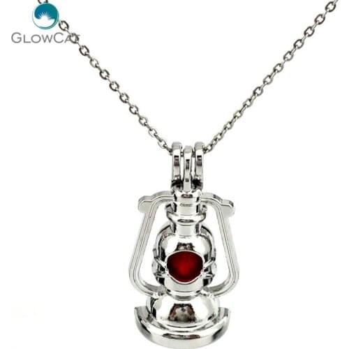 K628 Kerosene Lamp Beads Cage Pendant Pearl Zodiac Constellation Aroma Essential Oil Diffuser Locket