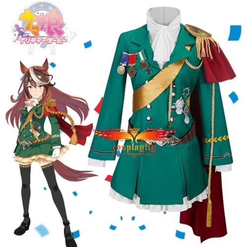 Anime Comic Umamusume Pretty Derby Symboli Rudolf Cosplay Costumes Special Week COS JK Uniform Skirt Jacket Red Cloak Halloween