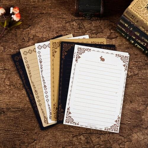 8 Models/set Retro Kraft Paper Letters A5 Rabbit Letters Paper Hand Account Paper High Quality Stationery Office School Supplies