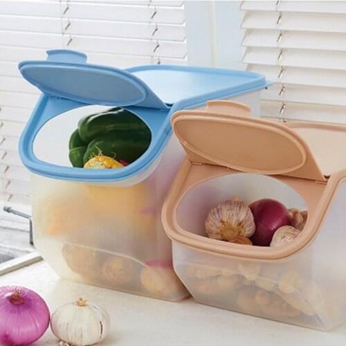 Kitchen Rice Fruit Storage Box Barrel Grain Large Capacity Home Organizer Transparent Plastic Grain Food Container Boxes #065