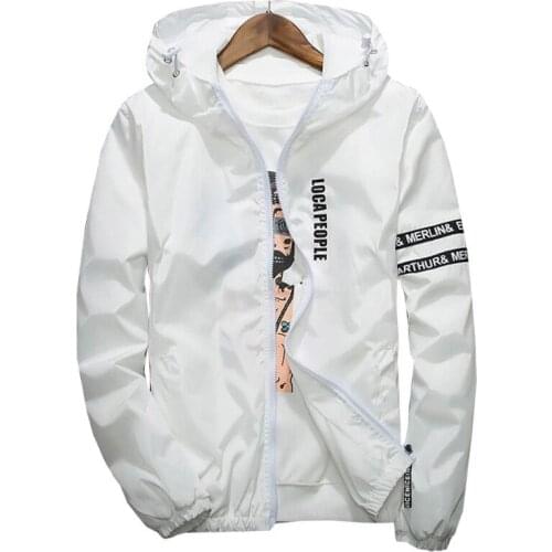 Mens Windbreaker Casual Slim Jacket Women Spring Autumn Outwear Streetwear Hip Hop Hooded Thin Zipper Coat Bomber Jacket Men