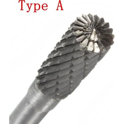 The latest 1 piece A type 8mm head carbide rotary tool, pointed die grinder, 6mm shank drill bit, engraving head polishing tool