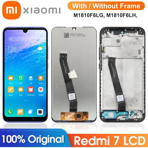 Original Display with Frame For Xiaomi Redmi 7 LCD Touch Screen Digitizer For Redmi7 Lcd Display Assembly Free Shipping
