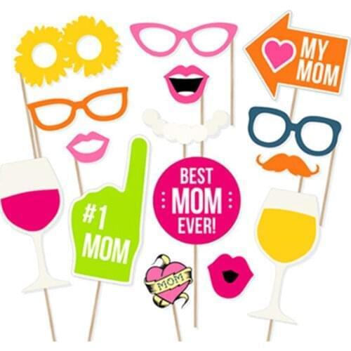 Mothers Day Party Decorations DIY Photo Booth Props Best Mom Ever Letters Photobooth Props Party Supplies PZ063