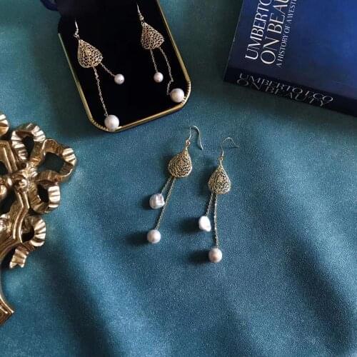 9-10mm Handpicked Freshwater Edison flawed Pearls Drop-Earrings,women earrings with 6-7mm Round or Regenerated Pearls Jewelry