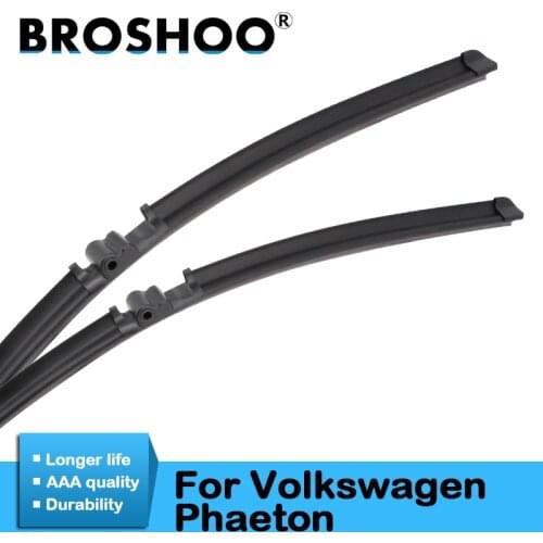 BROSHOO Car Wiper Blades For Volkswagen Phaeton 2002 2003 2004 2005 2006 2007 2008 2009 2010 2011 2012 2013 Fit Side Pin Arm