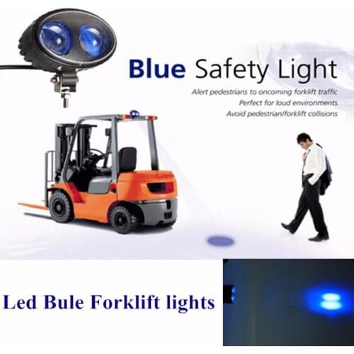 2PCS 10W Blue LED Forklift Safety Light Spot Light Warehouse Safe Warning Light led work light