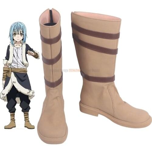 Rimuru Tempest Shoes Cosplay That Time I Got Reincarnated As A Slime Rimuru Tempest Cosplay Boots Brown Shoes Custom Made