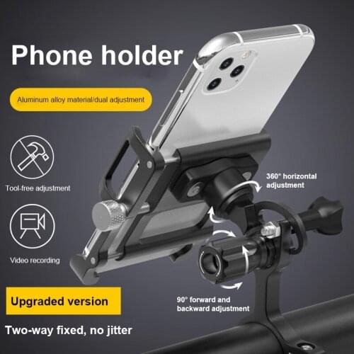 GUB Plus15 360 Rotating Motorcycle Bicycle phone holder for bike Mobile Support 3.5-6.5 inch Bike Phone stand Aluminum Holder