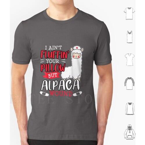Funny Wound Care Nurse Alpaca Llama Pun Saying Gift T Shirt T Shirt Cotton Men Diy Print Funny Nurse Alpaca Pun Womens Wound