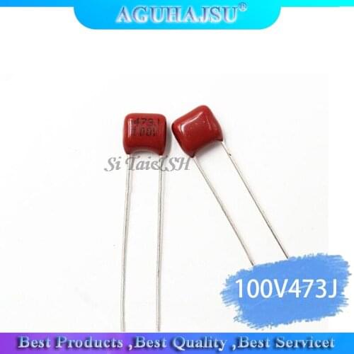 10PCS 100V473J 0.047UF 47NF Pitch 5mm 100V 473 CBB Polypropylene film capacitor