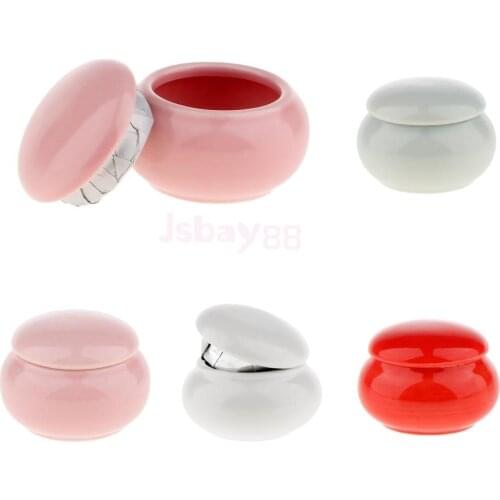 12ml Empty Ceramics Container Makeup Jar Cosmetics Storage Pot for Powder Foundation Lip Balm Liquid Essential Oil