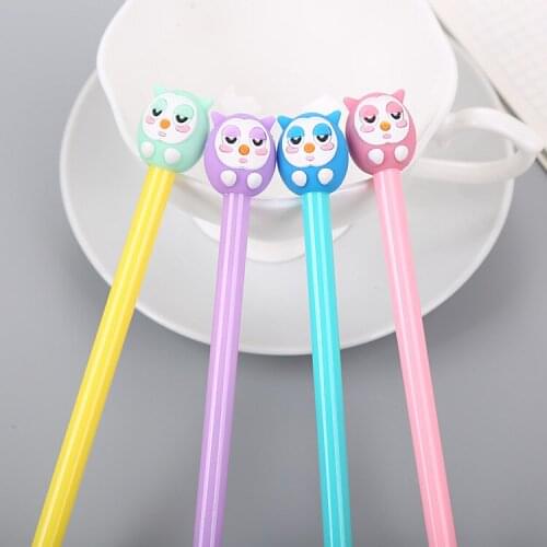 40 pcs Cartoon Stationery Owl Neutral Pen Creative Cute Student Office Supplies Signature Pen kawaii school supplies
