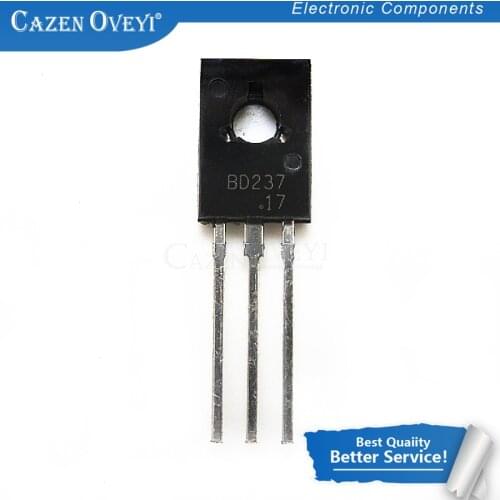 50pcs/lot BD237 TO-126 NPN 2A 100V transistor In Stock