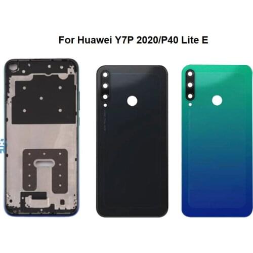 6.39" For Huawei Y7P 2020 Middle Frame Front Bezel Lcd Holder Rear Plate Chassis+Back Battery Cover Housing Case Rear Door