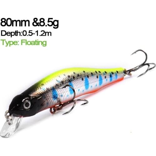 Bearking 8cm/8.5g magnet system quality fishing lure,assorted color minnow crank 2017 hot model crank bait excellent paint
